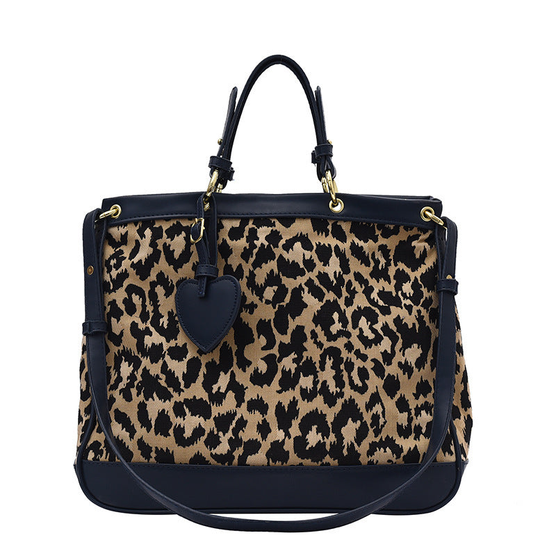 Checkered Houndstooth Leopard Print Personalized Daily Commuter Women's Bag
