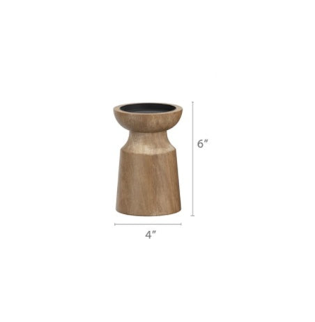 Solid Wood Boho Candlestick Table Decoration Candle Holder 3 sizes