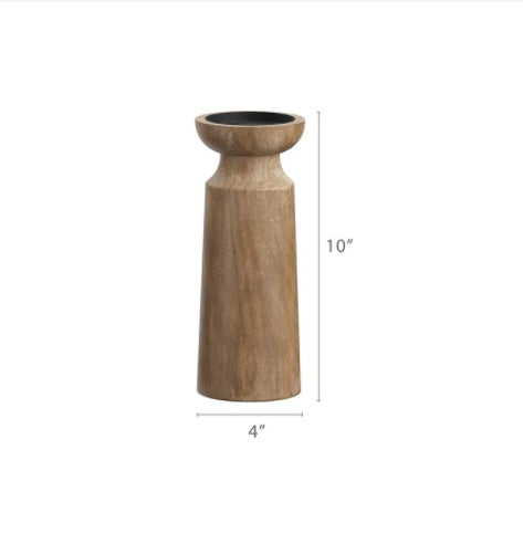 Solid Wood Boho Candlestick Table Decoration Candle Holder 3 sizes