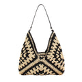 Dahlia Woven Straw Shoulder Bag
