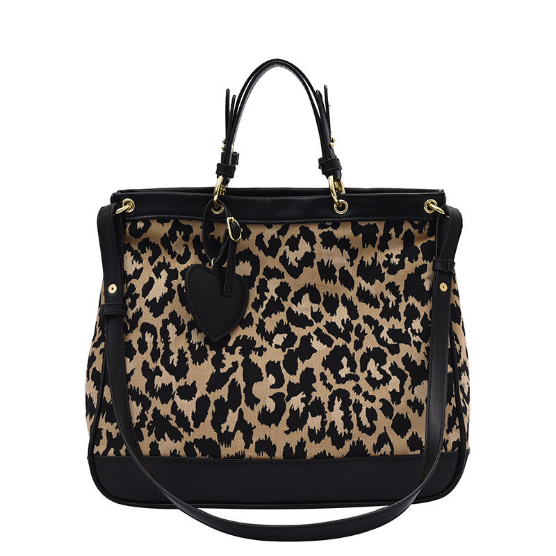 Checkered Houndstooth Leopard Print Personalized Daily Commuter Women's Bag