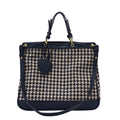 Checkered Houndstooth Leopard Print Personalized Daily Commuter Women's Bag