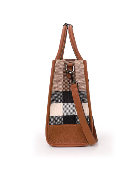 Plaid Designer Large Tote Bag NEW